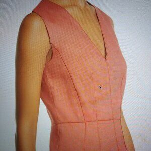 Rebecca Taylor Tailored Pink/Orange Fitted Pencil Sheath Dress 2